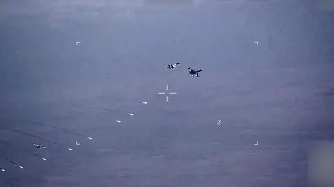 Rosyjskie SU-34 i SU-35 w pobliżu amerykańskiego drona MQ-9