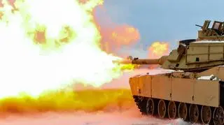 Amerykańskie czołgi M1 Abrams na polskim poligonie