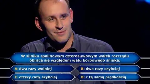 "Milionerzy". Pytanie o silnik i wał korbowy za 125 tysięcy złotych