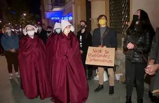 Łódź-Protesty po wyroku Trybunału Konstytucyjnego w sprawie aborcji