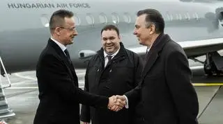 Peter Szijjarto w Mińsku w lutym 2023 r.