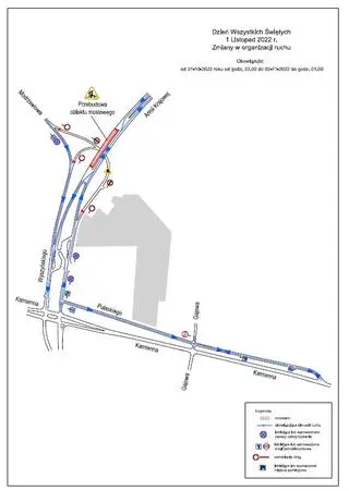 Bydgoszcz. Organizacja ruchu wokół cmentarza przy ul. Wyszyńskiego