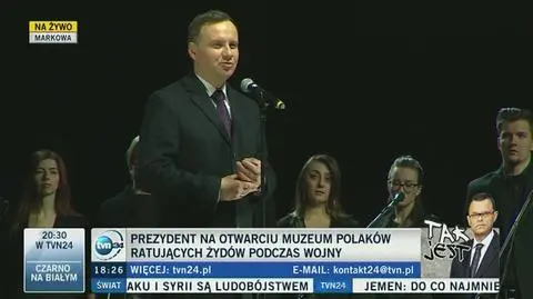 W Markowej prezydent Duda otworzył Muzeum Polaków Ratujących Żydów podczas II wojny światowej