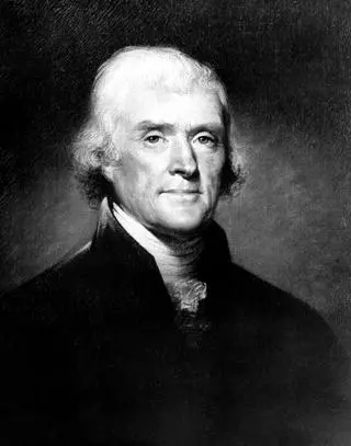 Portret Thomasa Jeffersona, Rembrandta Peale'a, ok. 1810 rok