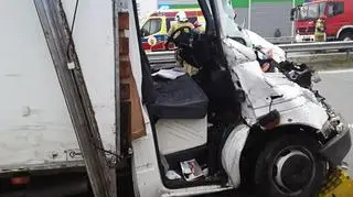 Wypadek na A1. Dwie osoby ranne