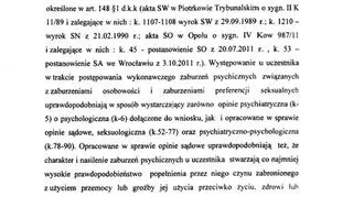 Postanowienie Sądu Okręgowego w Rzeszowie w sprawie Mariusz Trynkiewicza