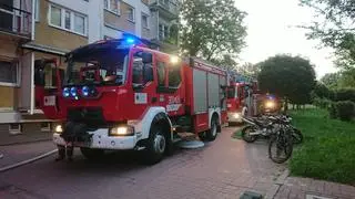 Paliło się mieszkanie na dziewiątym piętrze wieżowca 