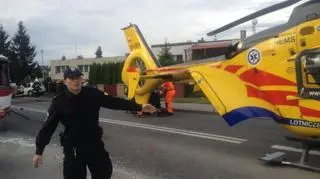 Ciężko rannego przetransportowało LPR