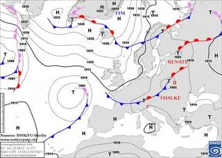 Sytuacja baryczna w poniedziałek 25.04.2022