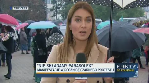 Czarny Protest przy Pałacu Kultury i Nauki