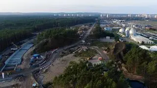 Wjazd do tunelu w Świnoujściu