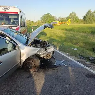 Wypadek na DK73 w Świniarach (woj. świętokrzyskie)
