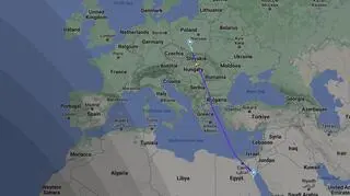 Maszyna leciała do Katowic z Zanzibaru. Po drodze miała międzylądowanie w Hurghadzie