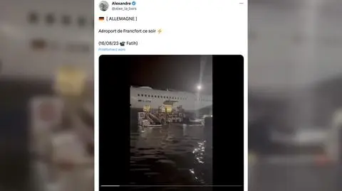 Woda zalała płytę lotniska we Frankfurcie. W środę wstrzymano loty, dziś ciąg dalszy utrudnień