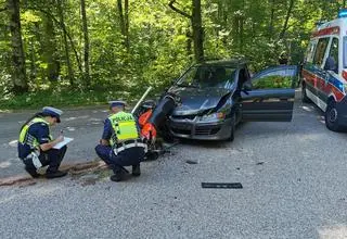 Zderzenie samochodu z motocyklem