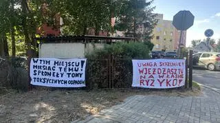 Banery aktywistów w Przylepie