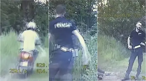 Ścigali motorowerzystę, radiowóz nie pojechał dalej. Policjant pieszo dogonił 43-latka