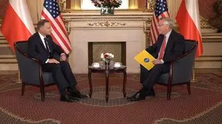 President Andrzej Duda speaking with Marcin Wrona