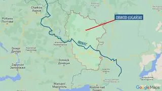 Obwód ługański w Ukrainie i przepływająca przez niego rzeka Doniec