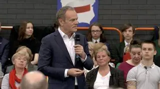Donald Tusk na spotkaniu z mieszkańcami Częstochowy