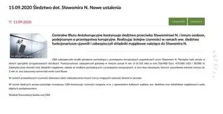 Komunikat CBA o odnalezieniu gotówki