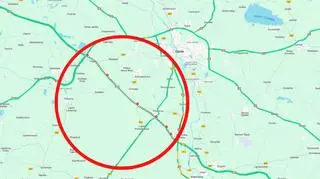 Zablokowana A4 po wypadku
