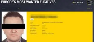 Funkcjonariusze ENFAST opublikowali informację o poszukiwaniach mężczyzny na stronie internetowej Europe’s Most Wanted Fugitives List
