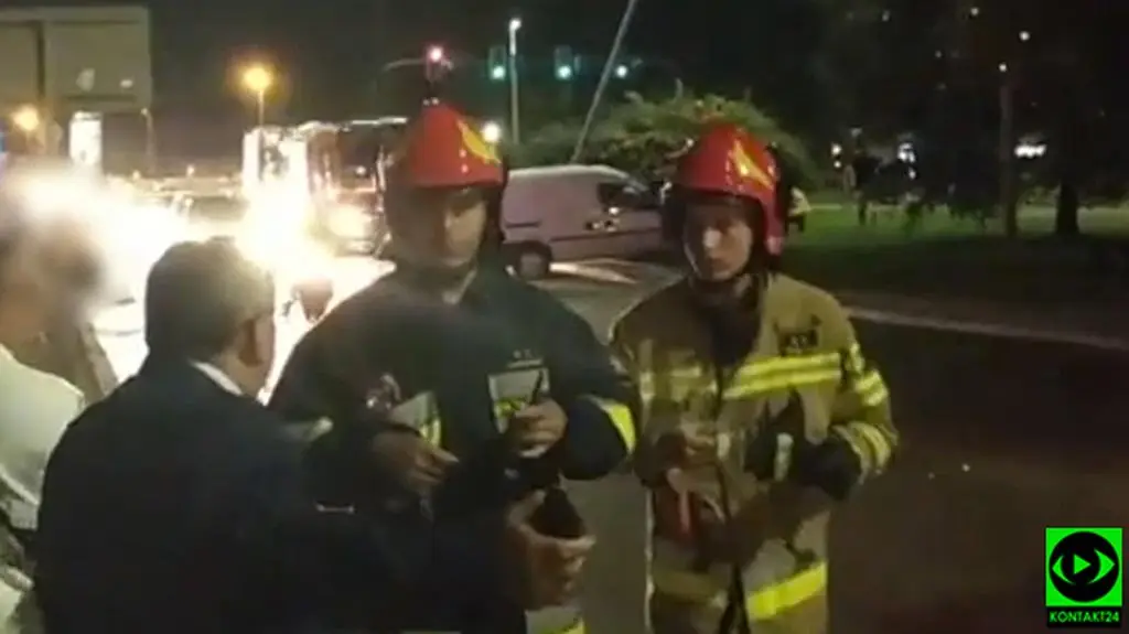 Minister Andrzej Adamczyk na miejscu kolizji