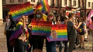 Protest na wrocławskim rynku