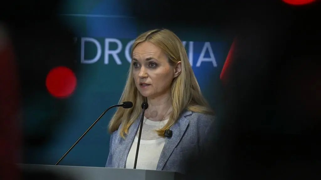 Ministra zdrowia Jolanta Sobierańska-Grenda na konferencji 8 lipca 2026