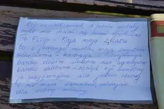 Taki list był przyczepiony do opakowania z karmą