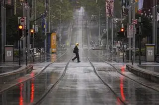 Puste ulice Melbourne 