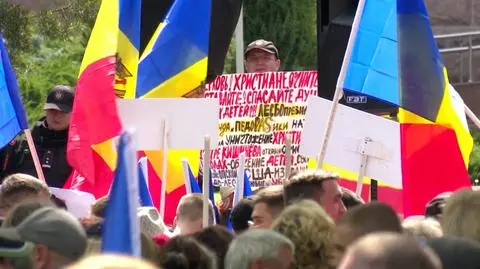 Protest prorosyjskiej partii Sor