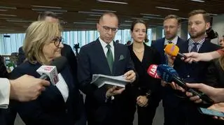 Spięcie na konferencji po posiedzeniu komisji śledczej ds. afery wizowej 