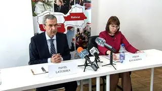 Konferencja przedstawicieli Rady Koordynacyjnej: Wolhi Kawalkawej oraz Pawła Łatuszki