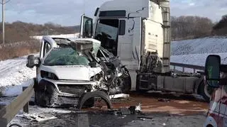 Jedna osoba zginęła w wypadku na obwodnicy Bolkowa