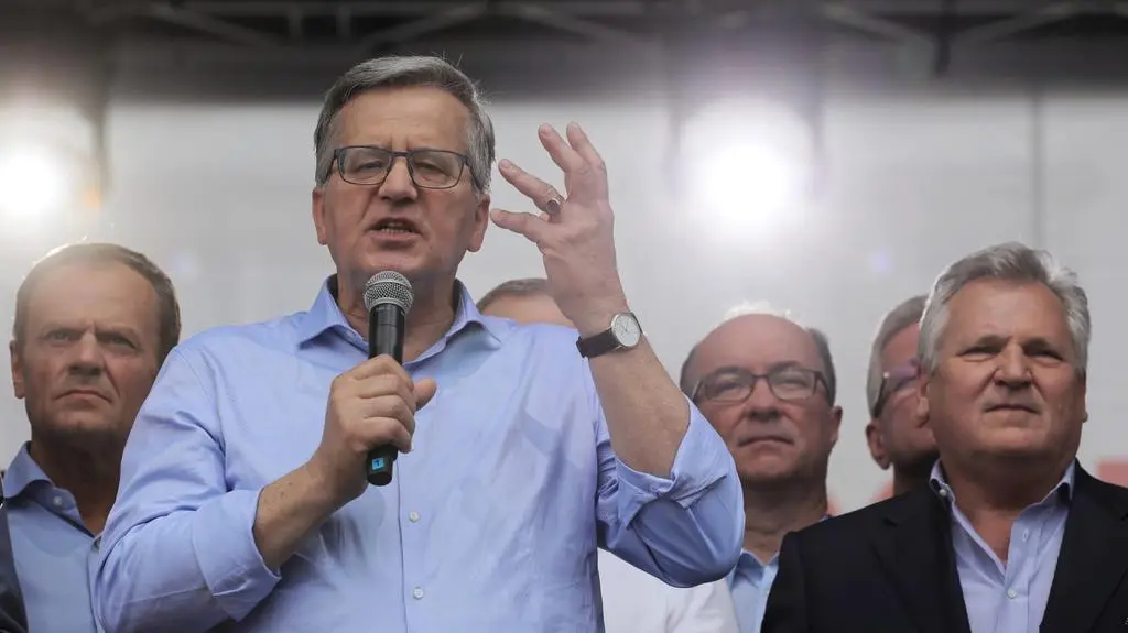 Komorowski na marszu Polska w Europie