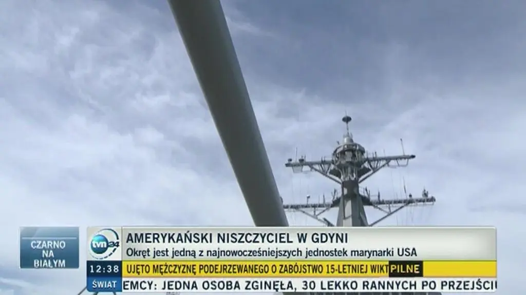 Amerykański niszczyciel w Gdyni