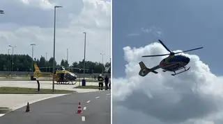 Śmigłowiec LPR lądował w pobliżu aquaparku Suntago
