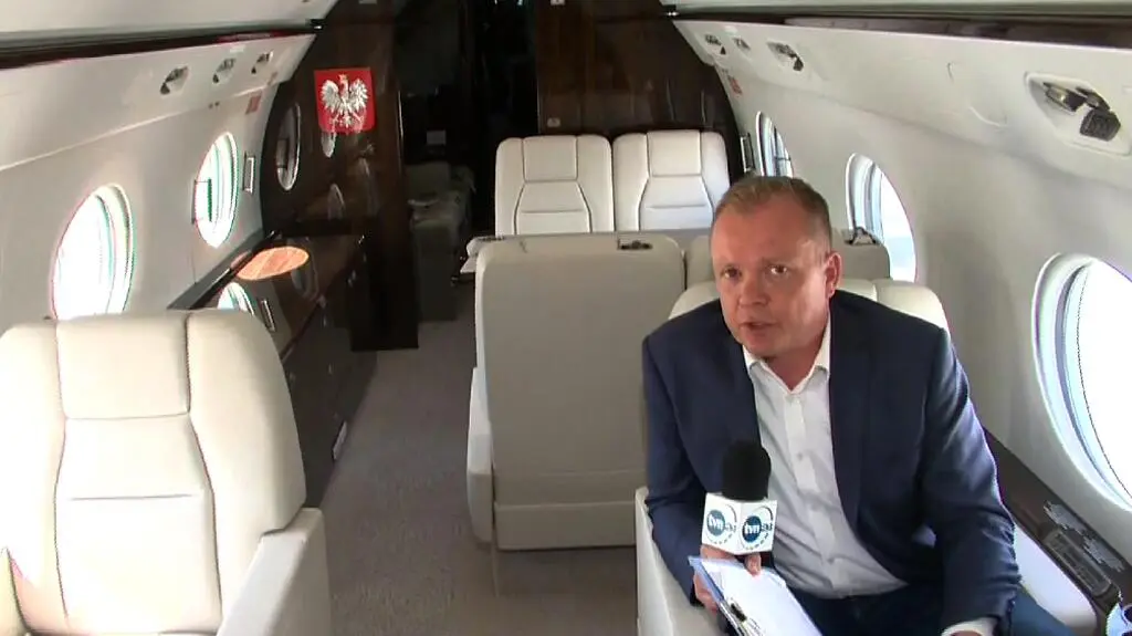 Wnętrze samolotu dla VIP-ów Gulfstream G550
