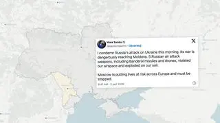 Rosyjskie drony i rakiety nad Mołdawią. "Moskwa naraża życie ludzi w Europie" 