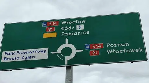 Pusty żółty prostokąt. Pół drogi wojewódzkiej, drugie pół krajowej