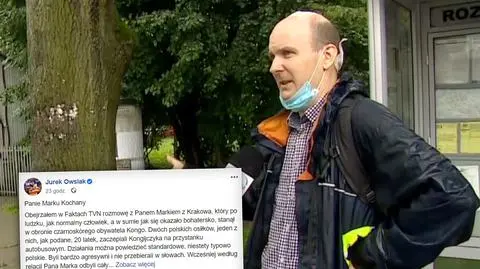 Owsiak do nauczyciela, który bronił obywatela Konga: jeśli mógłbym Panu uścisnąć dłoń, dojadę w każde miejsce