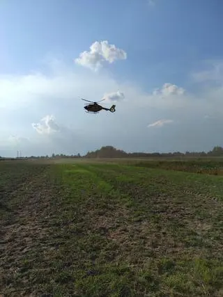 Po mężczyznę przyleciał helikopter