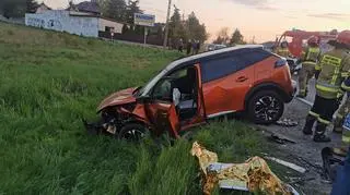 Wypadek na drodze krajowej 71 w Aleksandrowie Łódzkim