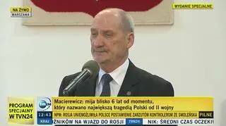 Macierewicz o tragedii w Smoleńsku