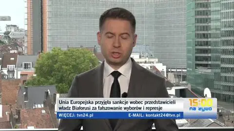 Korespondent TVN24 o unijnych sankcjach wobec przedstawicieli władz Białorusi