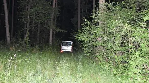 Bus ukryty był w lesie 