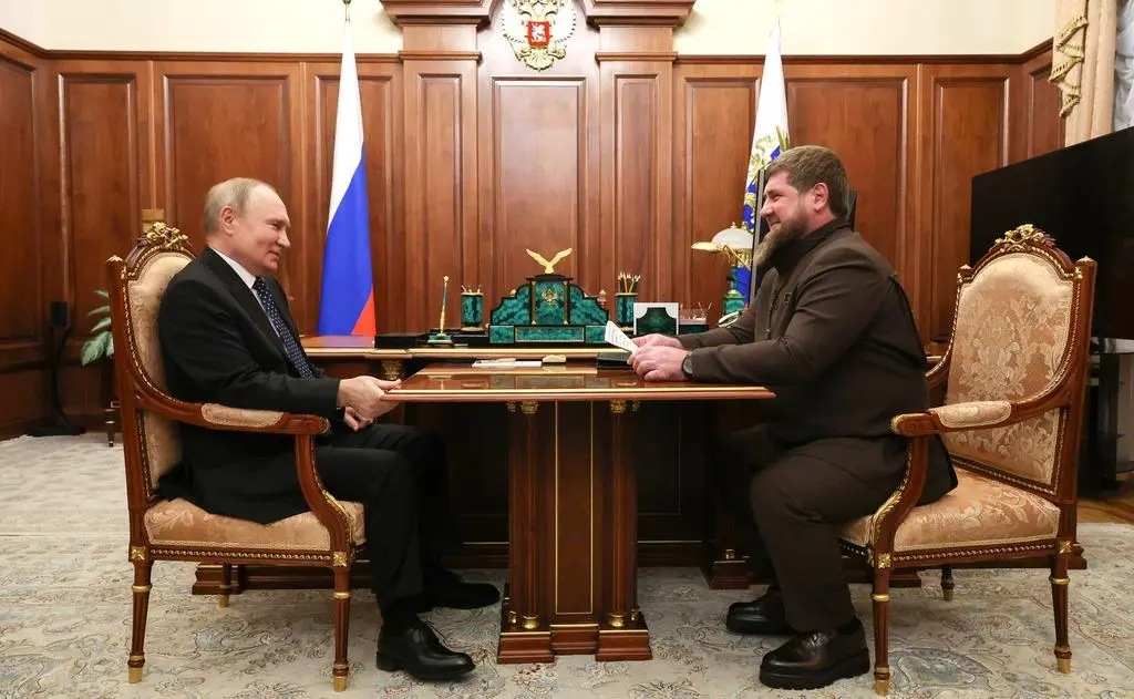 Władimir Putin i Ramzan Kadyrow w 2023 roku