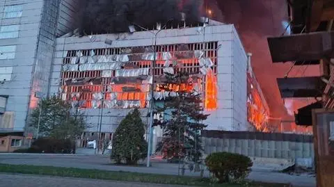 Zniszczona elektrociepłownia pod Kijowem